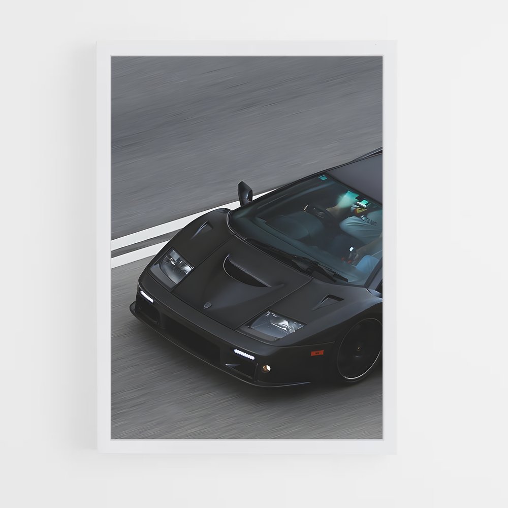 Poster L'Agonie du Noir – affiche Lamborghini (vue 3)
